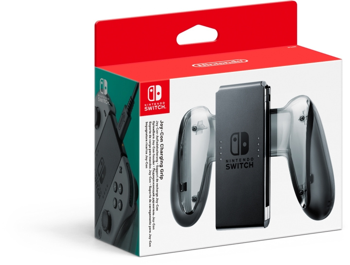 Nintendo Joy-Con Charging Grip -latauskahva, Switch ryhmässä KODINELEKTRONIIKKA / Pelikonsolit & Tarvikkeet / Nintendo Switch / Tarvikkeet @ TP E-commerce Nordic AB (C44462)