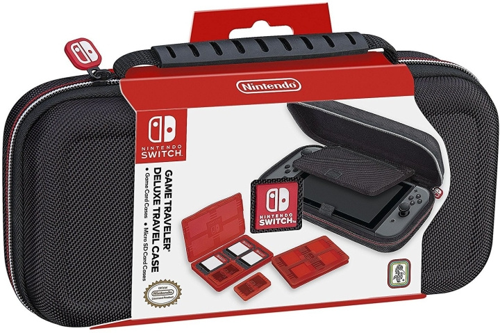 Nintendo Deluxe Travel Case -suojalaukku, musta, Switch ryhmässä KODINELEKTRONIIKKA / Pelikonsolit & Tarvikkeet / Nintendo Switch / Tarvikkeet @ TP E-commerce Nordic AB (C44464)