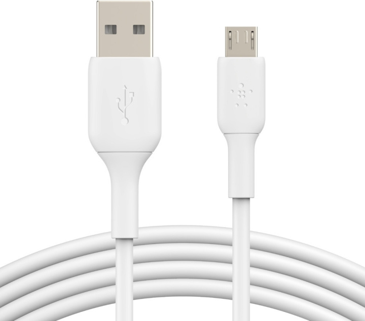 Belkin BOOST CHARGE™ micro-USB - USB-A kaapeli, 1m, valkoinen ryhmässä ÄLYPUHELIMET JA TABLETIT / Laturit & Kaapelit / Kaapelit / MicroUSB-kaapelit @ TP E-commerce Nordic AB (C44471)