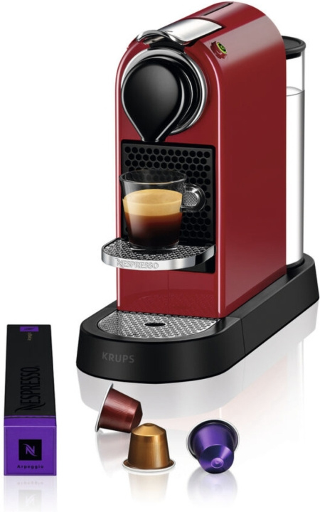 Krups Nespresso Citiz -kapselikeitin, punainen ryhmässä KOTI, TALOUS JA PUUTARHA / Kodinkoneet / Kahvikoneet ja tarvikkeet / Kahvinkeittimet @ TP E-commerce Nordic AB (C44482)