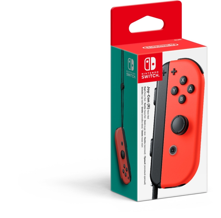 Nintendo Joy-Con R -peliohjain, punainen, Switch ryhmässä KODINELEKTRONIIKKA / Pelikonsolit & Tarvikkeet / Nintendo Switch / Tarvikkeet @ TP E-commerce Nordic AB (C44493)