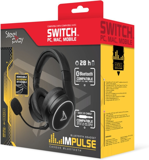 Steelplay Impulse Bluetooth Headset -pelikuulokkeet, Nintendo Switch ryhmässä KODINELEKTRONIIKKA / Pelikonsolit & Tarvikkeet / Nintendo Switch / Tarvikkeet @ TP E-commerce Nordic AB (C44512)