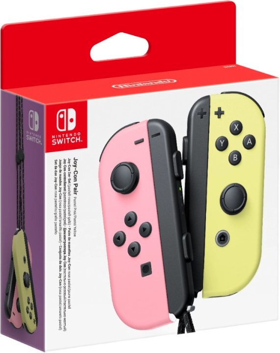 Nintendo Joy-Con Pair -peliohjainpari, Pastel Pink ja Pastel Yellow, Switch ryhmässä KODINELEKTRONIIKKA / Pelikonsolit & Tarvikkeet / Nintendo Switch / Tarvikkeet @ TP E-commerce Nordic AB (C44544)
