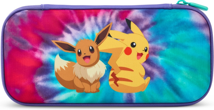 PowerA Slim Case Tie-Dye Pikachu & Eevee -suojakotelo, Nintendo Switch ryhmässä KODINELEKTRONIIKKA / Pelikonsolit & Tarvikkeet / Nintendo Switch / Tarvikkeet @ TP E-commerce Nordic AB (C44558)