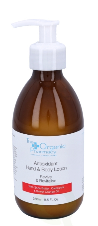The Organic Pharmacy Antioxidant Hand & Body Lotion 250 ml With Shea Butter, Canlendula & Sweet Orange Oil ryhmässä KAUNEUS JA TERVEYS / Ihonhoito / Kehon hoito / Vartalovoide @ TP E-commerce Nordic AB (C44749)