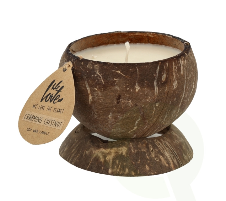 We Love The Planet Coconut Soywax Candle 200 gr Charming Chestnut ryhmässä KAUNEUS JA TERVEYS / Tuoksut & Parfyymit / Muut tuoksut / Tuoksukynttilät @ TP E-commerce Nordic AB (C44818)