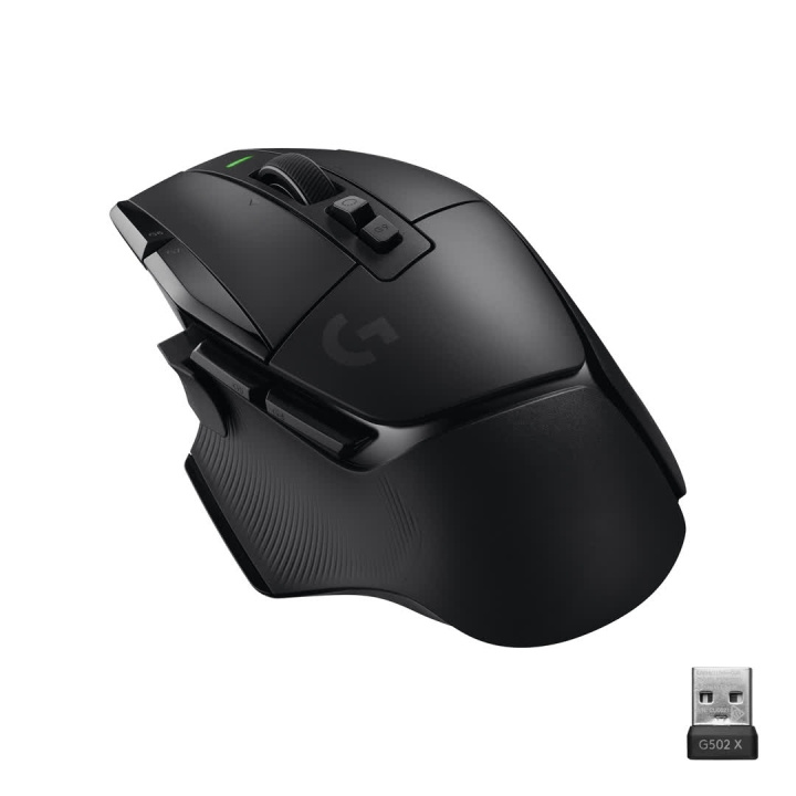 Logitech G502 X LIGHTSPEED Wireless Gaming Mouse, Black/Core ryhmässä TIETOKOONET & TARVIKKEET / GAMING / Hiiret @ TP E-commerce Nordic AB (C44931)