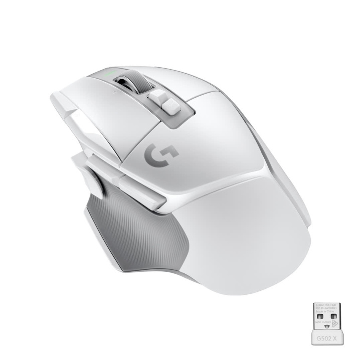 Logitech G502 X LIGHTSPEED Wireless Gaming Mouse, White/Core ryhmässä TIETOKOONET & TARVIKKEET / GAMING / Hiiret @ TP E-commerce Nordic AB (C44932)
