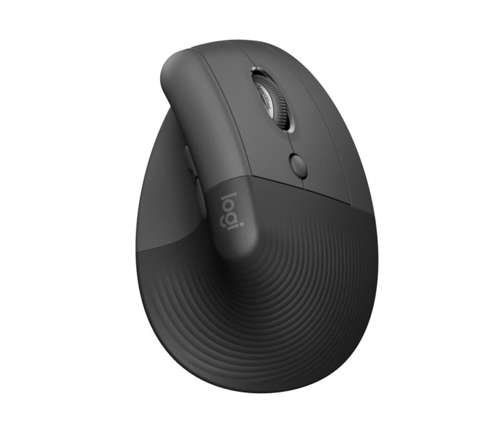 Logitech Lift Right Vertical Ergonomic Mouse, Graphite/Black ryhmässä TIETOKOONET & TARVIKKEET / Hiiret & Näppäimistöt / Hiiret / Langattomat @ TP E-commerce Nordic AB (C44934)