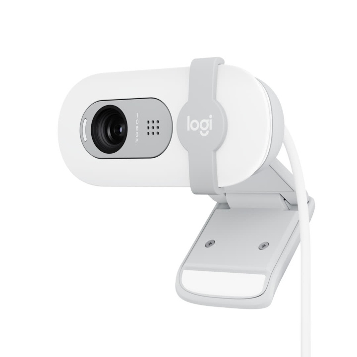 Logitech Brio 100 Full HD Webcam, Off-white ryhmässä TIETOKOONET & TARVIKKEET / Tietokonetarvikkeet / Web-kamerat @ TP E-commerce Nordic AB (C44952)