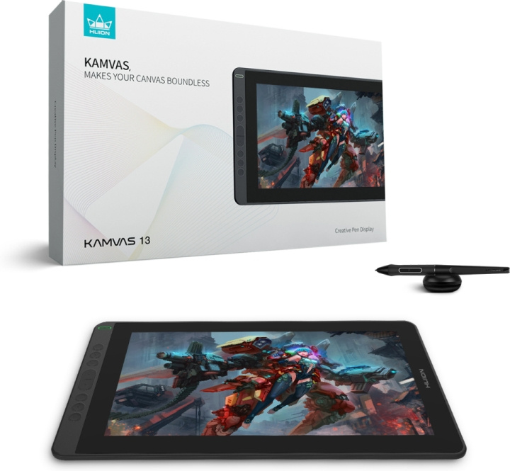 Huion Kamvas 13 FHD -piirtonäyttö, musta ryhmässä TIETOKOONET & TARVIKKEET / Tietokonetarvikkeet / Muut @ TP E-commerce Nordic AB (C45305)