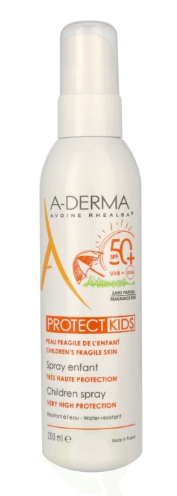 A-Derma Protect Kids Children Spray SPF50+ 200 ml ryhmässä KAUNEUS JA TERVEYS / Ihonhoito / Rusketus / Aurinkosuoja @ TP E-commerce Nordic AB (C45874)