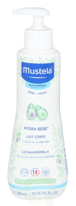 Mustela Hydra Bebe Body Milk 300 ml For Normal Skin ryhmässä KAUNEUS JA TERVEYS / Ihonhoito / Kehon hoito / Vartalovoide @ TP E-commerce Nordic AB (C46424)