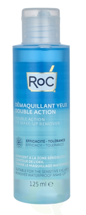 ROC Double Action Eye Make-up Remover 125 ml Suitable for the Sensitive Eye Area. Removes Waterproof Make-Up ryhmässä KAUNEUS JA TERVEYS / Meikit / Meikinpoisto @ TP E-commerce Nordic AB (C46445)