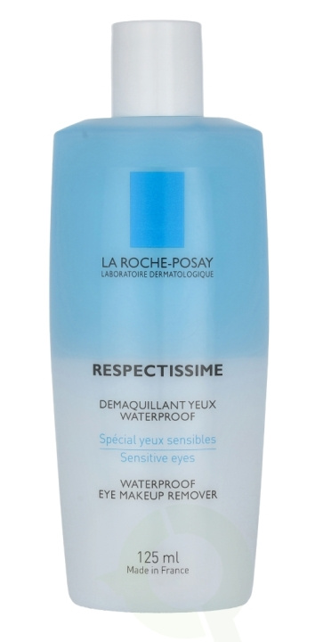 La Roche-Posay LRP Respectissime Waterproof Eye Makeup Remover 125 ml Sensitive Eyes ryhmässä KAUNEUS JA TERVEYS / Meikit / Meikinpoisto @ TP E-commerce Nordic AB (C46447)