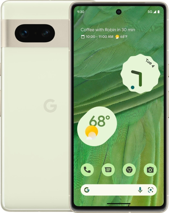 Google Pixel 7 5G -puhelin, 128/8 Gt, Lemongrass ryhmässä ÄLYPUHELIMET JA TABLETIT / Kännykät & smartphones @ TP E-commerce Nordic AB (C46955)