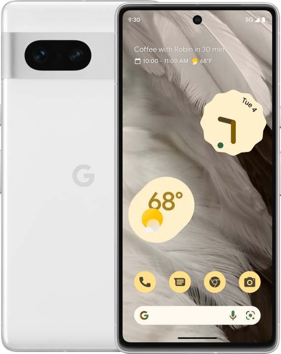 Google Pixel 7 5G -puhelin, 128/8 Gt, Snow ryhmässä ÄLYPUHELIMET JA TABLETIT / Kännykät & smartphones @ TP E-commerce Nordic AB (C46956)