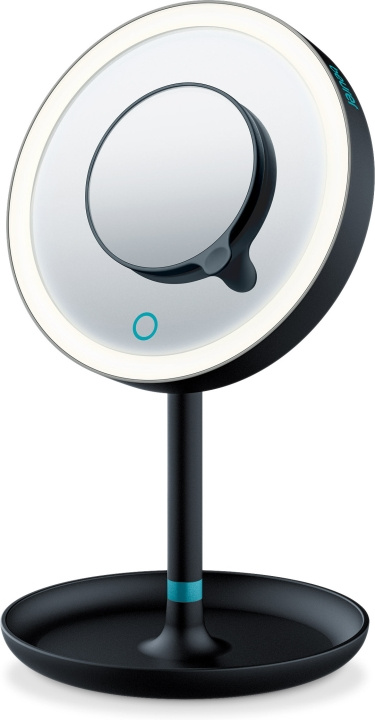 Beurer BS 45 meikkipeili, musta 17,5 cm, LED-valolla ja suurentavalla peilillä, paristokäyttöinen ryhmässä KAUNEUS JA TERVEYS / Meikit / Meikkipeilit @ TP E-commerce Nordic AB (C46988)