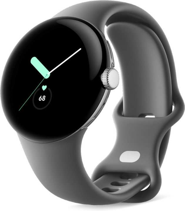 Google Pixel Watch WiFi -älykello, Polished Silver / Charcoal ryhmässä URHEILU, VAPAA-AIKA JA HARRASTUS / Urheilu- ja sykekellot / Älykellot @ TP E-commerce Nordic AB (C46995)