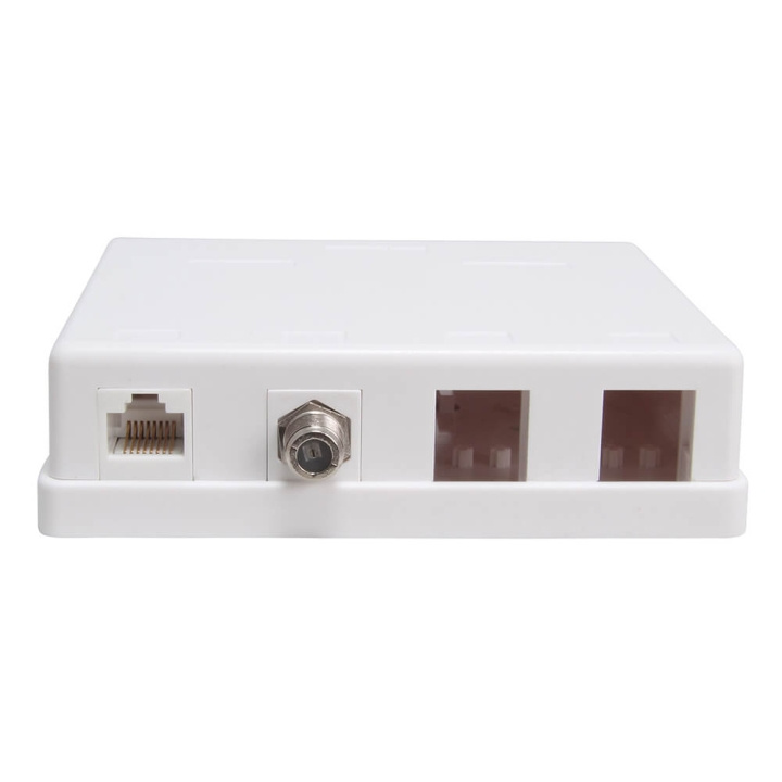 Triax Uttagsbox Keystone CAT6 UTP 4 Portar ryhmässä KODINELEKTRONIIKKA / Ääni & Kuva / TV & Tarvikkeet / Antennit & Tarvikkeet @ TP E-commerce Nordic AB (C47080)