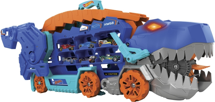Hot Wheels City Ultimate Hauler - T-Rex autojenkuljetusauto ryhmässä LELUT, TUOTTEET LAPSILLE JA VAUVOILLE / Leikkikalut, Askartelu &Pelit / Leikkiautot @ TP E-commerce Nordic AB (C47264)
