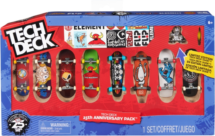 Tech Deck 25th Anniversary 8-pack - sormiskeittilautasetti ryhmässä LELUT, TUOTTEET LAPSILLE JA VAUVOILLE / Leikkikalut, Askartelu &Pelit / Toimintapeli @ TP E-commerce Nordic AB (C47278)