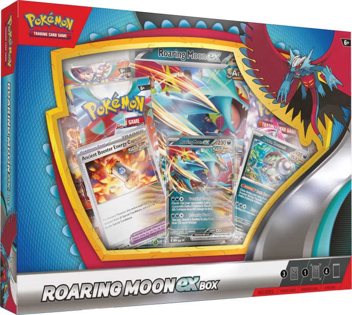 POKEMON TCG: Roaring Moon ex Box -keräilykorttisetti ryhmässä LELUT, TUOTTEET LAPSILLE JA VAUVOILLE / Leikkikalut, Askartelu &Pelit / Lelut @ TP E-commerce Nordic AB (C47311)