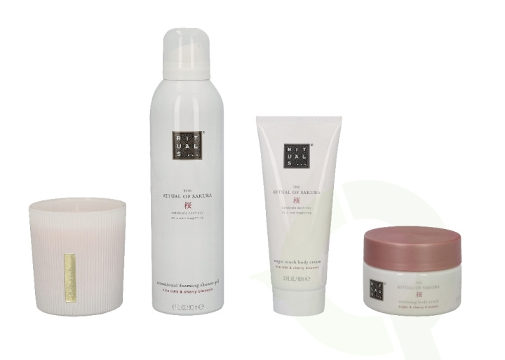 Rituals Sakura Set 565 ml Body Cream 100ml/Scented Candle 140g/Body Scrub 125g/Foaming showergel 200ml ryhmässä KAUNEUS JA TERVEYS / Lahjapakkaukset / Naisten lahjapakkaukset @ TP E-commerce Nordic AB (C47443)