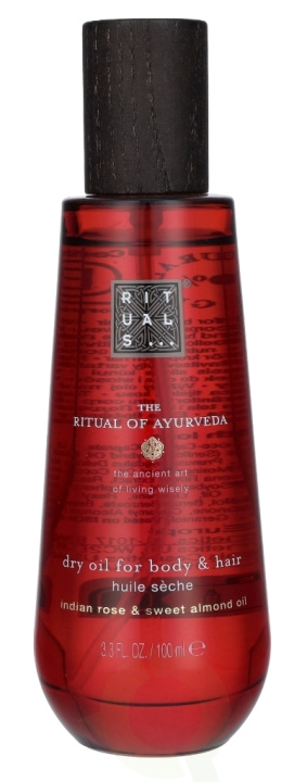 Rituals Ayurveda Natural Dry Oil For Body & Hair 100 ml Indian Rose & Sweet Almond Oil ryhmässä KAUNEUS JA TERVEYS / Hiukset &Stailaus / Hiustenhoito / Shampoo @ TP E-commerce Nordic AB (C47465)