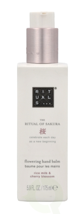 Rituals Sakura Flowering Hand Balm 175 ml Rice Milk & Cherry Blossom ryhmässä KAUNEUS JA TERVEYS / Manikyyri/Pedikyyri / Käsirasva @ TP E-commerce Nordic AB (C47467)