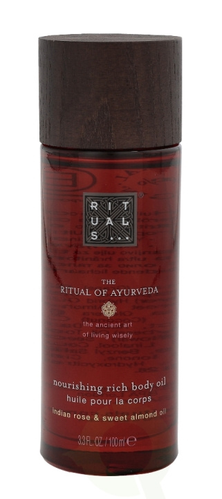 Rituals Ayurveda Nourishing Rich Body Oil 100 ml Indian Rose & Sweet Almond Oil ryhmässä KAUNEUS JA TERVEYS / Hiukset &Stailaus / Hiustenhoito / Shampoo @ TP E-commerce Nordic AB (C47567)