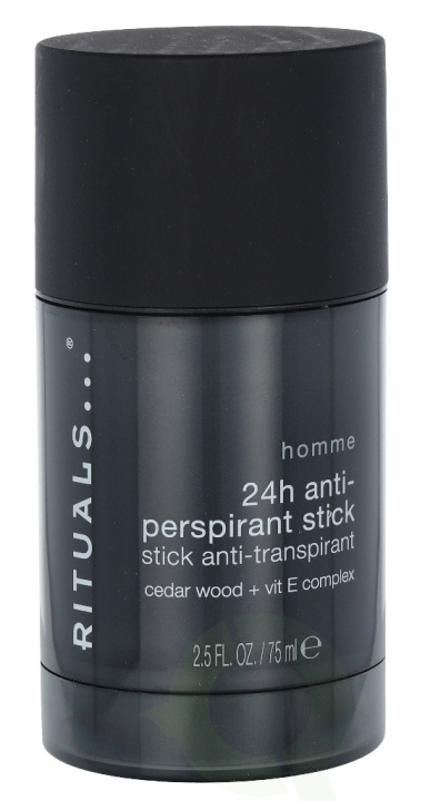 Rituals Homme 24H Anti-Perspirant Stick 75 ml Cedar Wood + Vit E Complex ryhmässä KAUNEUS JA TERVEYS / Tuoksut & Parfyymit / Deodorantit / Miesten deodorantit @ TP E-commerce Nordic AB (C47596)