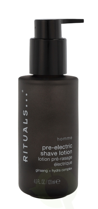 Rituals Homme Pre-Electric Shave Lotion 120 ml Ginseng + Hydra Complex ryhmässä KAUNEUS JA TERVEYS / Hiukset &Stailaus / Sheivaus ja trimmaus / Aftershave @ TP E-commerce Nordic AB (C47607)