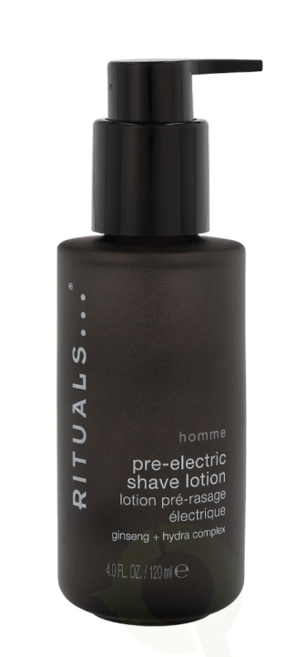Rituals Homme Pre-Electric Shave Lotion 120 ml Ginseng + Hydra Complex ryhmässä KAUNEUS JA TERVEYS / Hiukset &Stailaus / Sheivaus ja trimmaus / Aftershave @ TP E-commerce Nordic AB (C47607)