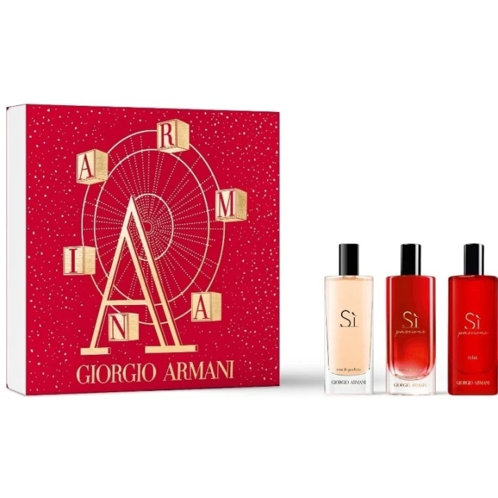 Armani Giftset Armani Si 15ml + Si Passione 15ml + Si Pasisone Eclat 15ml ryhmässä KAUNEUS JA TERVEYS / Lahjapakkaukset / Naisten lahjapakkaukset @ TP E-commerce Nordic AB (C47668)