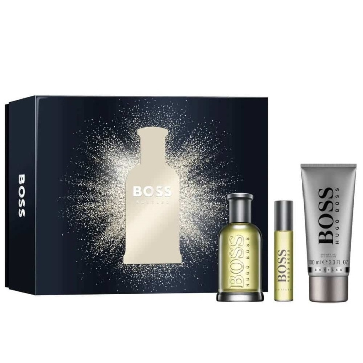 Hugo Boss Giftset Bottled Edt 100ml + Shower Gel 100ml + Edt 10ml ryhmässä KAUNEUS JA TERVEYS / Lahjapakkaukset / Miesten lahjapakkaukset @ TP E-commerce Nordic AB (C47674)