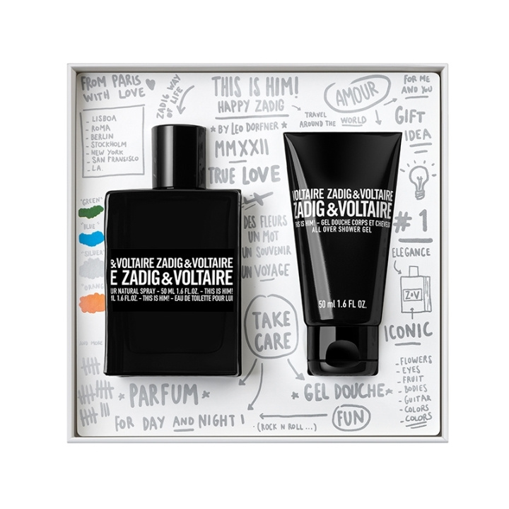 Zadig & Voltaire Giftset This Is Him Edt 50ml + Shower Gel 50ml ryhmässä KAUNEUS JA TERVEYS / Lahjapakkaukset / Miesten lahjapakkaukset @ TP E-commerce Nordic AB (C47677)