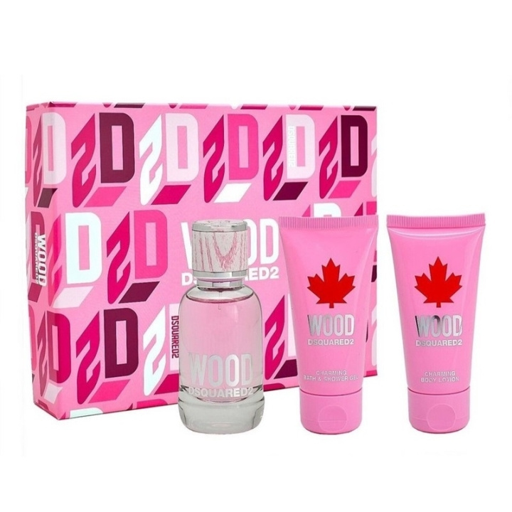 Dsquared2 Giftset Wood Pour Femme Edt 50ml + Sg 50ml + Bl 50ml ryhmässä KAUNEUS JA TERVEYS / Lahjapakkaukset / Naisten lahjapakkaukset @ TP E-commerce Nordic AB (C47683)