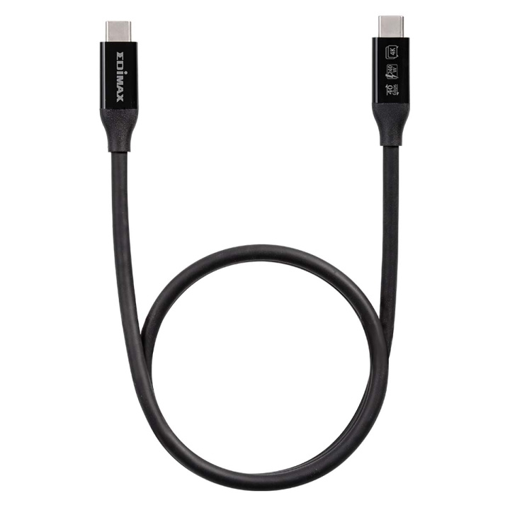 Edimax USB4/Thunderbolt3 Cable, 40G, o.5meter, Type C to Type C ryhmässä ÄLYPUHELIMET JA TABLETIT / Laturit & Kaapelit / Kaapelit / Tyyppi C -kaapelit @ TP E-commerce Nordic AB (C47776)