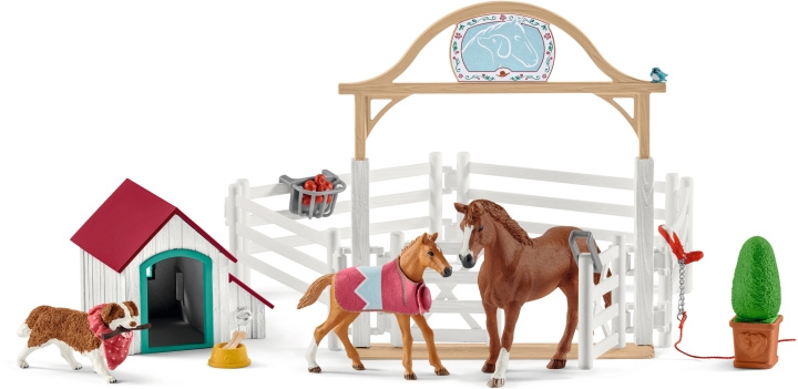 Schleich Horse Club 42458 - Hannahin hoitohevoset ja Ruby-koira ryhmässä LELUT, TUOTTEET LAPSILLE JA VAUVOILLE / Leikkikalut, Askartelu &Pelit / Figuurit, miniatyyrit ja tarvikkeet @ TP E-commerce Nordic AB (C47794)