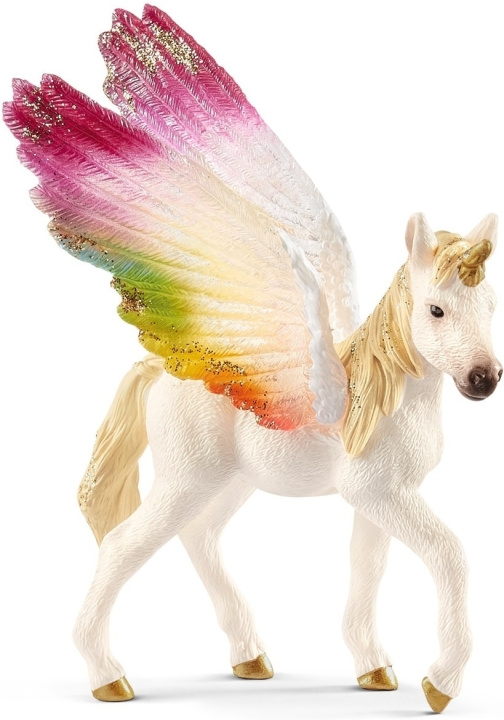Schleich Bayala 70577 - Siivekkään sateenkaariyksisarvisen poikanen ryhmässä LELUT, TUOTTEET LAPSILLE JA VAUVOILLE / Leikkikalut, Askartelu &Pelit / Figuurit, miniatyyrit ja tarvikkeet @ TP E-commerce Nordic AB (C47824)