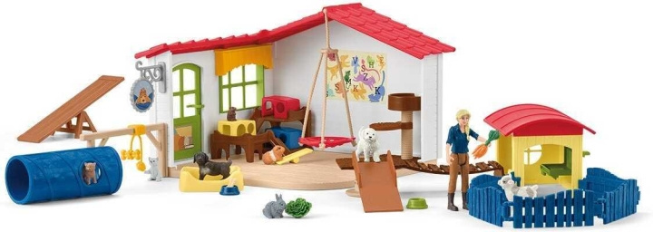 Schleich Farm World 42607 Lemmikkihotelli leikkisetti ryhmässä LELUT, TUOTTEET LAPSILLE JA VAUVOILLE / Leikkikalut, Askartelu &Pelit / Figuurit & miniatyyrit @ TP E-commerce Nordic AB (C47883)