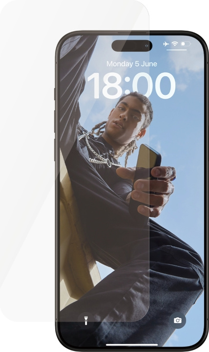 PanzerGlass SAFE. by PanzerGlass Ultra Wide Fit -lasikalvo, iPhone 15 Pro Max ryhmässä ÄLYPUHELIMET JA TABLETIT / Puhelimen suojakotelo / Apple / iPhone 15 @ TP E-commerce Nordic AB (C47971)