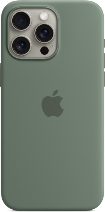 Apple iPhone 15 Pro Max silikonikuori MagSafella, sypressinvihreä ryhmässä ÄLYPUHELIMET JA TABLETIT / Puhelimen suojakotelo / Apple / iPhone 15 @ TP E-commerce Nordic AB (C47975)