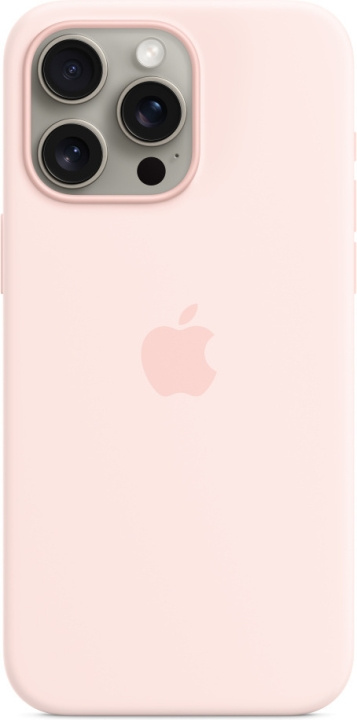 Apple iPhone 15 Pro Max silikonikuori MagSafella, vaaleanpunainen ryhmässä ÄLYPUHELIMET JA TABLETIT / Puhelimen suojakotelo / Apple / iPhone 15 @ TP E-commerce Nordic AB (C47978)