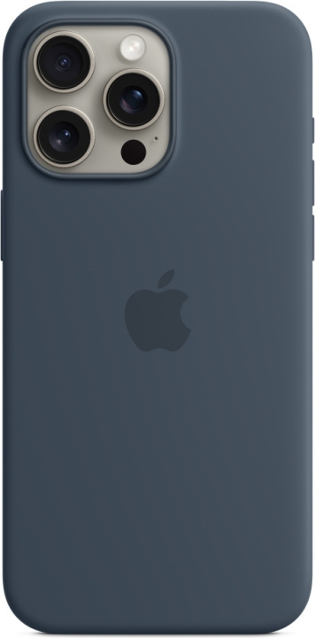 Apple iPhone 15 Pro Max silikonikuori MagSafella, myrskynsininen ryhmässä ÄLYPUHELIMET JA TABLETIT / Puhelimen suojakotelo / Apple / iPhone 15 @ TP E-commerce Nordic AB (C47979)