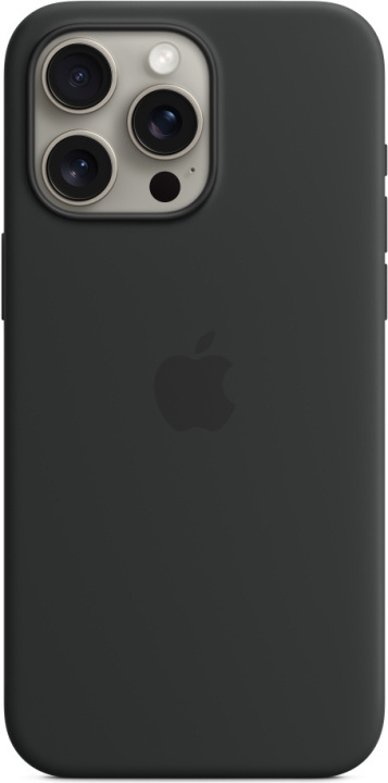 Apple iPhone 15 Pro Max silikonikuori MagSafella, musta ryhmässä ÄLYPUHELIMET JA TABLETIT / Puhelimen suojakotelo / Apple / iPhone 15 @ TP E-commerce Nordic AB (C47980)