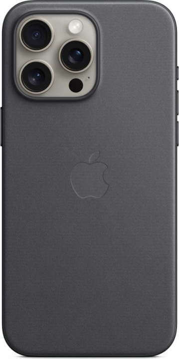 Apple iPhone 15 Pro Max FineWoven-kuori MagSafella, musta ryhmässä ÄLYPUHELIMET JA TABLETIT / Puhelimen suojakotelo / Apple / iPhone 15 @ TP E-commerce Nordic AB (C47989)