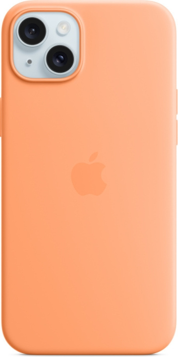 Apple iPhone 15 Plus silikonikuori MagSafella, sorbetinoranssi ryhmässä ÄLYPUHELIMET JA TABLETIT / Puhelimen suojakotelo / Apple / iPhone 15 @ TP E-commerce Nordic AB (C48002)