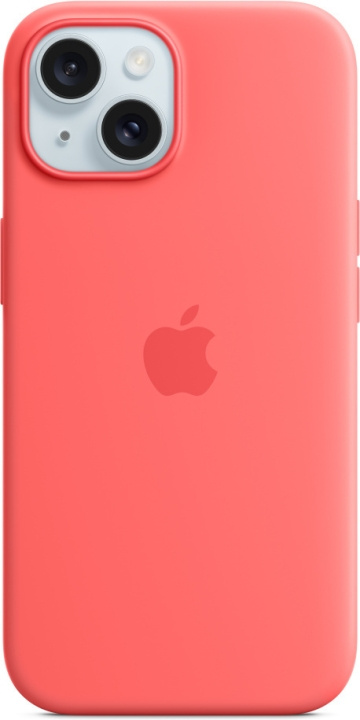 Apple iPhone 15 silikonikuori MagSafella, guavanpinkki ryhmässä ÄLYPUHELIMET JA TABLETIT / Puhelimen suojakotelo / Apple / iPhone 15 @ TP E-commerce Nordic AB (C48010)